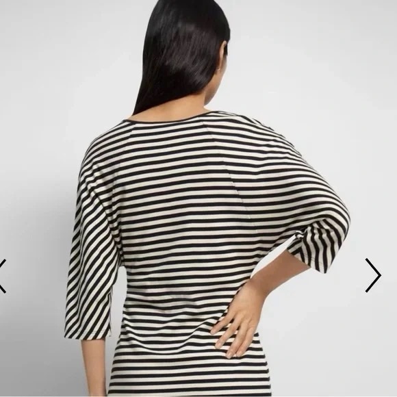 Theory Black and White Striped Mini Dress Size Medium - Picture 2 of 7